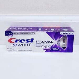 ⭐4/$15 Crest 3D White Brilliance Fluoride Anticavity Toothpaste Luminous Purple